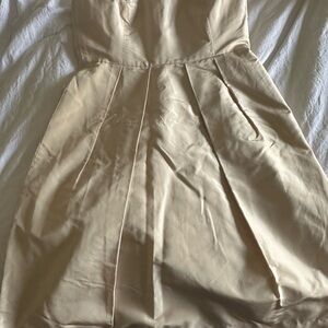 Elegant Cream Sleeveless Dress